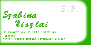 szabina miszlai business card